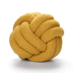 Hand-Knotted Ball Throw Pillow Cushion in Soft Lamb Fleece  Clean Vanilla Store