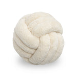Hand-Knotted Ball Throw Pillow Cushion in Soft Lamb Fleece  Clean Vanilla Store