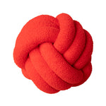 Hand-Knotted Ball Throw Pillow Cushion in Soft Lamb Fleece  Clean Vanilla Store