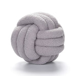 Hand-Knotted Ball Throw Pillow Cushion in Soft Lamb Fleece  Clean Vanilla Store