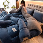 Plush Quilt Duvet - Double Thickened Cotton Comfort  Clean Vanilla Store