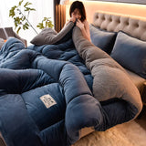 Plush Quilt Duvet - Double Thickened Cotton Comfort  Clean Vanilla Store