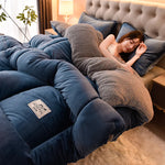 Plush Quilt Duvet - Double Thickened Cotton Comfort  Clean Vanilla Store