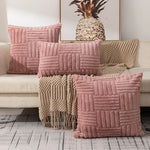 Plush Cushion Cover Decorative Pillow with Geometric Design  Clean Vanilla Store