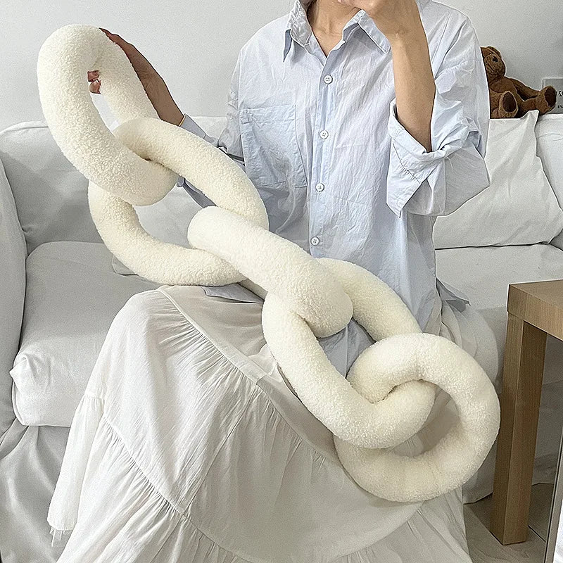 Chain Style Nordic Cotton Pillow Cushion - Unique Pattern  Clean Vanilla Store