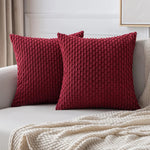 Cozy Corduroy Pattern Throw Pillow Cushion Cover  Clean Vanilla Store
