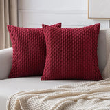 Cozy Corduroy Pattern Throw Pillow Cushion Cover  Clean Vanilla Store