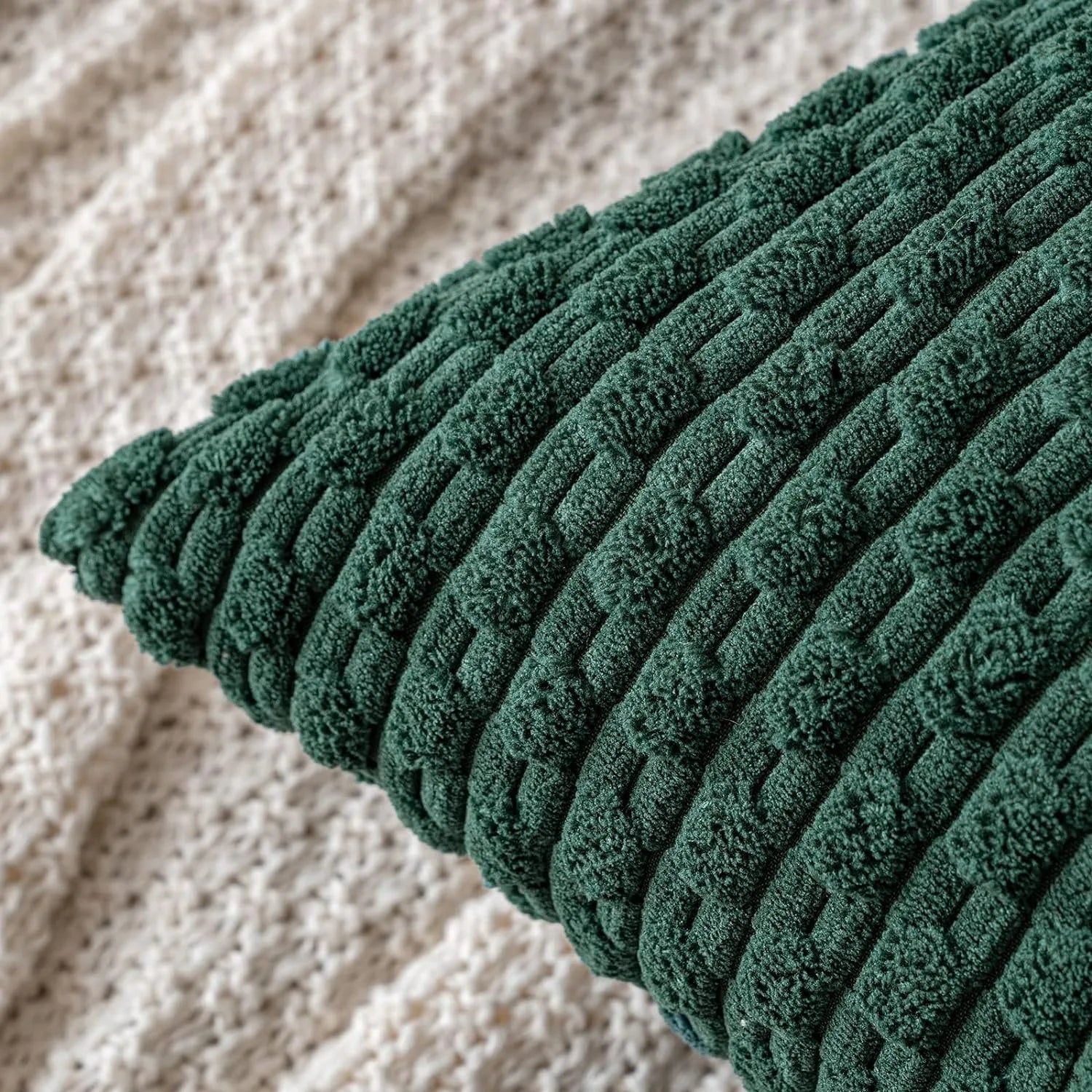 Cozy Corduroy Pattern Throw Pillow Cushion Cover  Clean Vanilla Store