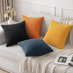Cozy Corduroy Pattern Throw Pillow Cushion Cover  Clean Vanilla Store